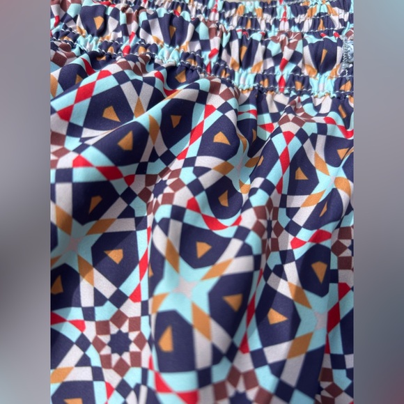 Retromarine Kaleidoscope Pattern Swim Trunks Sz M - Picture 2 of 5